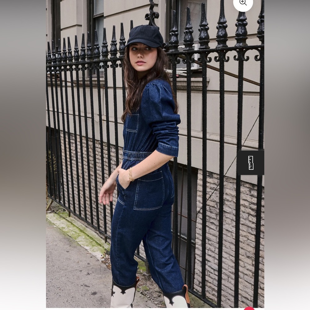 Seventy + Mochi Lorna jumpsuit NWT denim blue jeans size XS 2 - Picture 2 of 11